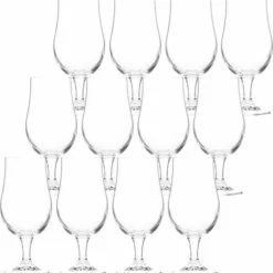 Merkloos 12x Bierglazen Op Voet 370 Ml - Speciaalbier Glazen Van 18 Cm