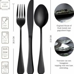 House Of Husk Reisbestek - Reis Bestekset - Chopsticks - Metalen Rietjes Met Borstel - Lepel - Vaatwasserbestendig - RVS - 7 Delig - Zwart -Maxwell & Williams winkel 550x563