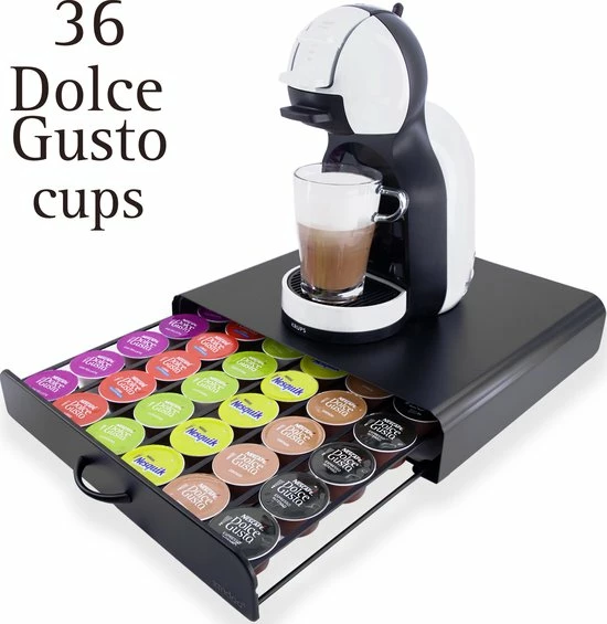 Zindoo Capsulehouder Met Lade - Metaal - Zwart - 36 Cups - Dolce Gusto Capsules - Capsule Houder - Koffie Cups - Keuken - Zwarte Koffiecapsulehouder - Keuken Organiseren - Metaal 3 Zindoo Capsulehouder Met Lade - Metaal - Zwart - 36 Cups - Dolce Gusto Capsules - Capsule Houder - Koffie Cups - Keuken - Zwarte Koffiecapsulehouder - Keuken Organiseren - Metaal