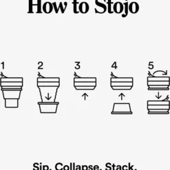 STOJO - Opvouwbare Beker - To Go - Roze - 237ml (8oz) - Herbruikbaar 13 STOJO - Opvouwbare Beker - To Go - Roze - 237ml (8oz) - Herbruikbaar -Maxwell & Williams winkel 550x572