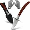 Oestermes Set Met Snijbestendige Handschoenen - Veilig Oesters Openen - Snijwerende Handschoenen - Keuken Accessoires - Bruin | Lobster Family