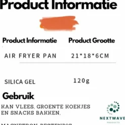 Nextwave Products - Airfryer Siliconen Bakje - Airfryer Accesoires - Ook Voor Airfryer XL En XXL - Bakvorm - 18 Cm - Bakpapier Alternatief - Afwasbaar - Grijs -Maxwell & Williams winkel 550x574 1