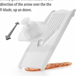 Börner Mandoline V1 Profi | 7-delige Set | 5 Snijdiktes | Geschikt Als Frietsnijder | BPA-vrij En Roestvrij | Wit -Maxwell & Williams winkel 550x591 1