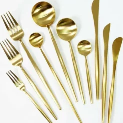 Timmers Trading Bestekset 6 Persoons - Gouden Bestek - Bestekset Goud 24 Delig - Vaatwasserbestendig -Maxwell & Williams winkel 550x591 4