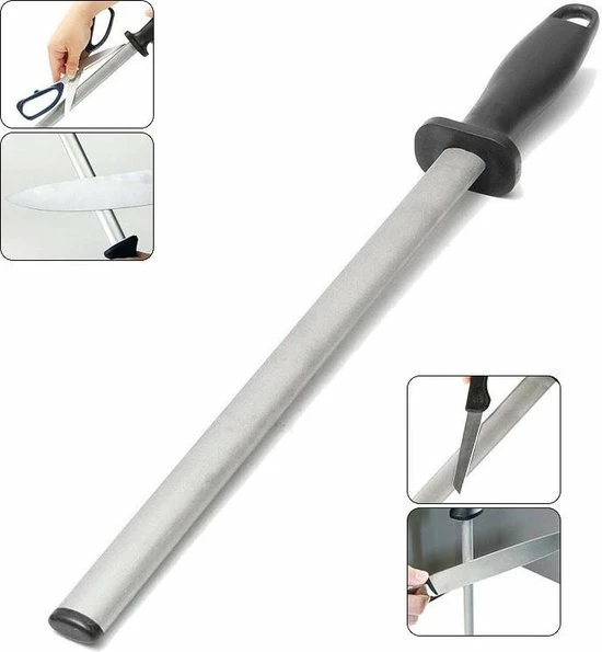 Merkloos Aanzetstaal - Diamant - 305 Mm - Ergonomisch Handvat - Super Slijpresultaat 3 Merkloos Aanzetstaal - Diamant - 305 Mm - Ergonomisch Handvat - Super Slijpresultaat