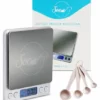 SOEM Products SOEM® Keukenweegschaal Digitaal Met Kom En Witte Maatlepel Set – Compacte Precisie Weegschaal 0.1 Gram – Koffie Weegschaal – RVS Weegschaal – Tarra Functie | Black Friday 2022 - Sinterklaas - Kerst -Maxwell & Williams winkel 550x605