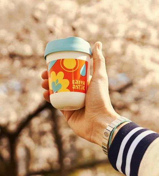 Earthastic Reusable Coffee Cup - Premium Herbruikbare Koffiebeker To-go 250ml - Duurzaam - Koffie - Thee - Blissful Blue Kleur 3 Earthastic Reusable Coffee Cup - Premium Herbruikbare Koffiebeker To-go 250ml - Duurzaam - Koffie - Thee - Blissful Blue Kleur