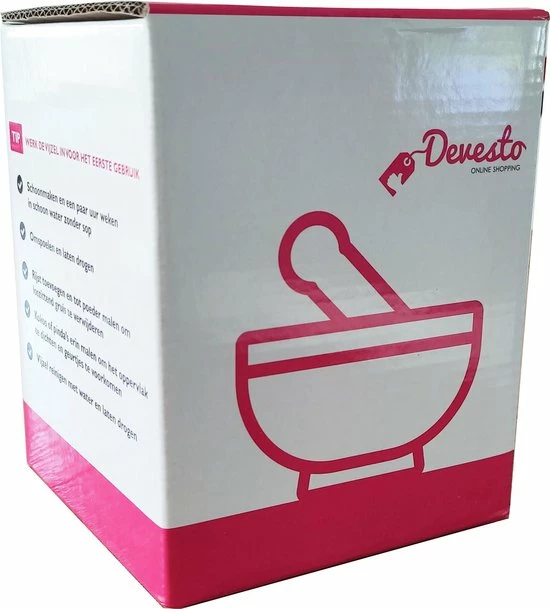 Devesto Vijzel Met Stamper - Ø 10,5 Cm - Marmer - Zwart - Mortier 6 Devesto Vijzel Met Stamper - Ø 10,5 Cm - Marmer - Zwart - Mortier - Afbeelding 4