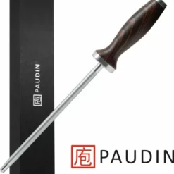PAUDIN Premium Aanzetstaal - Voor Alle Messen, Inclusief Damscus - Speciale Keramische Diamant Coating Voor Rechten En Slijpen