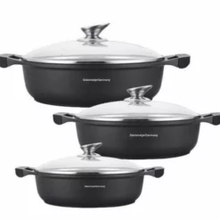 SteinMeijerGermany Marble/braadpan - Met Glazen Afdekplaat -weide Pan Zwart - 30 CM 8 Liter-hapjespan- Brede Pan Voor Inductie 9 SteinMeijerGermany Marble/braadpan - Met Glazen Afdekplaat -weide Pan Zwart - 30 CM 8 Liter-hapjespan- Brede Pan Voor Inductie -Maxwell & Williams winkel 550x615