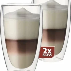 Maxxo Latteglazen - Dubbelwandig - 380ml - 2 Stuks