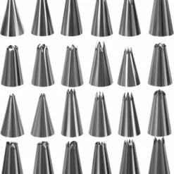 Ariko Slagroom Garneer Spuitzak Met 24 RVS Spuitmondjes – Herbruikbaar – Siliconen Spuit Zak Voor Decoratie Van Patisserie – Taartdecoratie – Rozetjes Opspuiten -Maxwell & Williams winkel 550x626 1