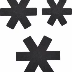 Merkloos Zwarte Panbeschermers - Set Van 12 Stuks - 3 Formaten - Ø38 Cm -Ø35 Cm - Ø26 Cm - Anti Kras - Pannenbeschermer Set - Vilt - Pannen Onderzetter - Potbeschermer