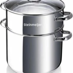 Steinmeijergermany Steinmeijer Stoompannenset -4L RVS Ø 24 Cm - 3-delig - Voorzien Van 6-Laags Bodem -Maxwell & Williams winkel 550x659 3