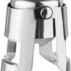 Secret De Gourmet Champagnefles Stopper/afsluiter Verchroomd 4 X 3,5 X 5,5 Cm - Flesafsluiter - Champagnedop