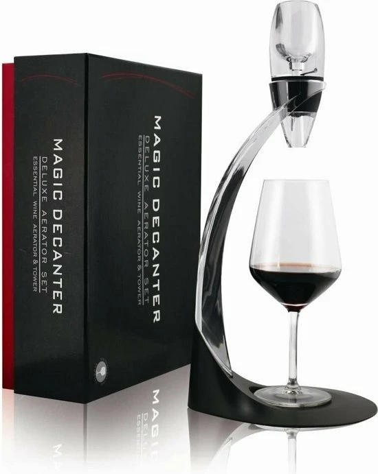 Olvy Wijn Decanteerder Deluxe - Complete Set - Wijn Beluchter - Wine Decanter - Wijn Accessoires 4 Olvy Wijn Decanteerder Deluxe - Complete Set - Wijn Beluchter - Wine Decanter - Wijn Accessoires - Afbeelding 2