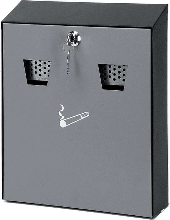Vepabins Asbak Wand Zwart/grijs 3 Vepabins Asbak Wand Zwart/grijs