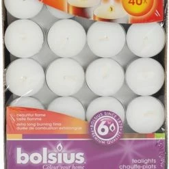 Bolsius Waxinelichtjes - 40 Stuks - Wit -Maxwell & Williams winkel 550x711 2