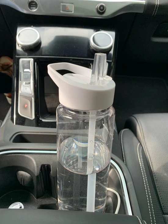 Merkloos Waterfles Met Rietje - 700ML - Drinkfles - Transparant-Zwart 5 Merkloos Waterfles Met Rietje - 700ML - Drinkfles - Transparant-Zwart - Afbeelding 3