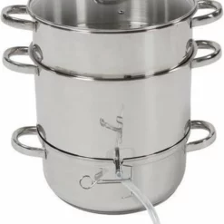 Tectake Stoomextractor - Ø 26 Cm - RVS - Inductie