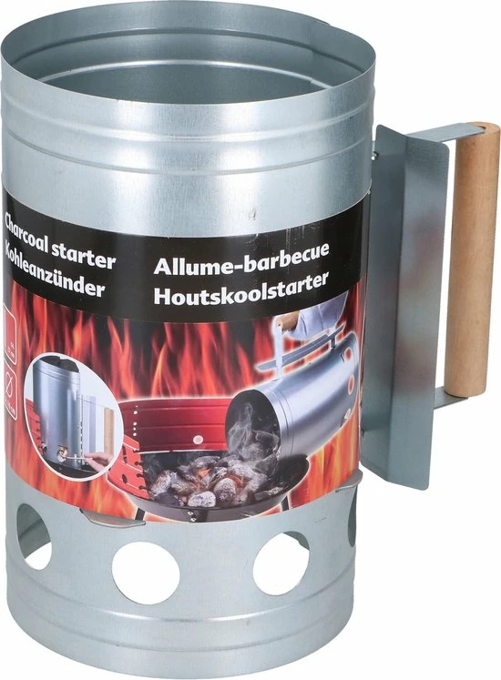 BBQ Collection Houtskoolstarter - Metaal - 27x16cm 3 BBQ Collection Houtskoolstarter - Metaal - 27x16cm