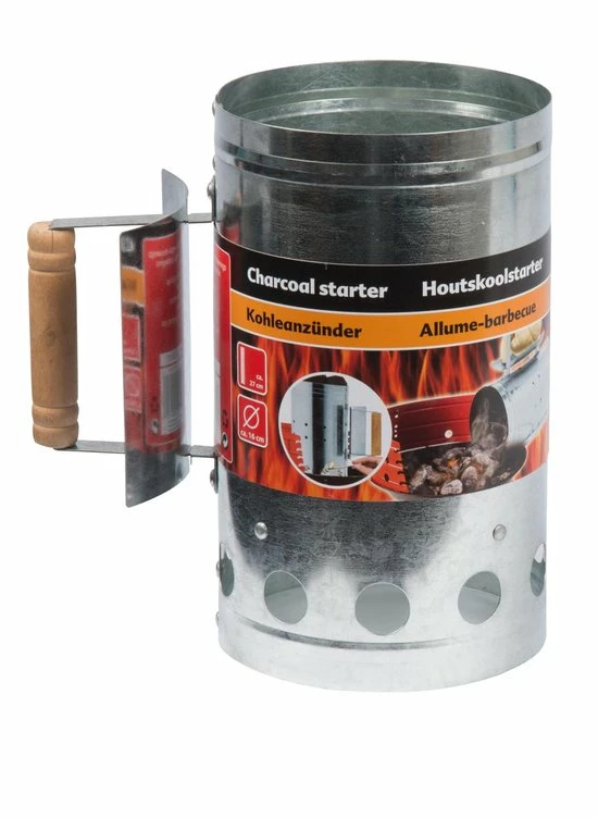 BBQ Collection Houtskoolstarter - Metaal - 27x16cm 8 BBQ Collection Houtskoolstarter - Metaal - 27x16cm - Afbeelding 6