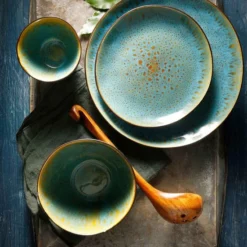 Palmer Bord Lotus 27.5 Cm Zwart Turquoise Stoneware 2 Stuk(s) -Maxwell & Williams winkel 550x825 9