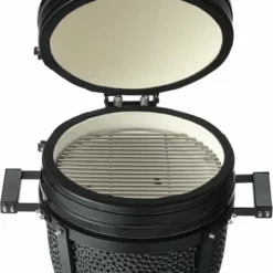 Merkloos The Meat Boys Compact - Keramische BBQ - 15 Inch Kamado - Tafelmodel - All Black Inclusief Platesetter En Regenhoes -Maxwell & Williams winkel 550x831